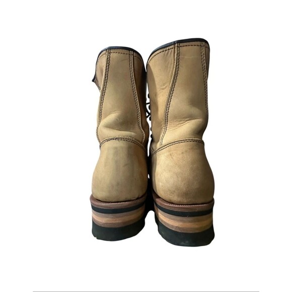 Ad-Tec Mens Logger Boots Tan Oil Tanned Leather Waster Resistant Sz 9 M Soft Toe main image 8